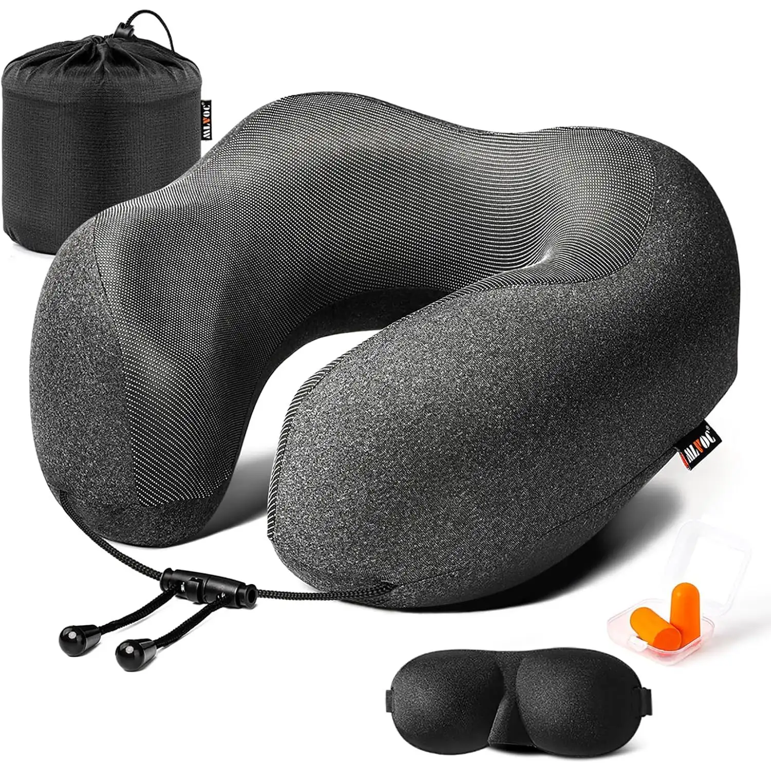 MLVOC Travel Pillow 100 percent Pure Memory Foam Neck Pillow - 1